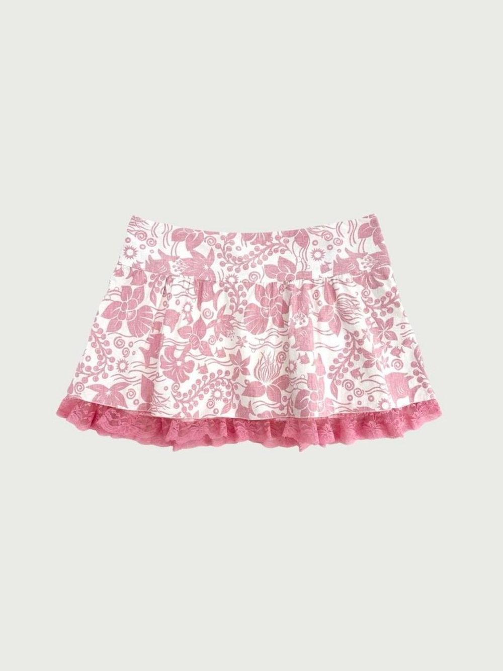 Hawaiian Print Mini Skirt